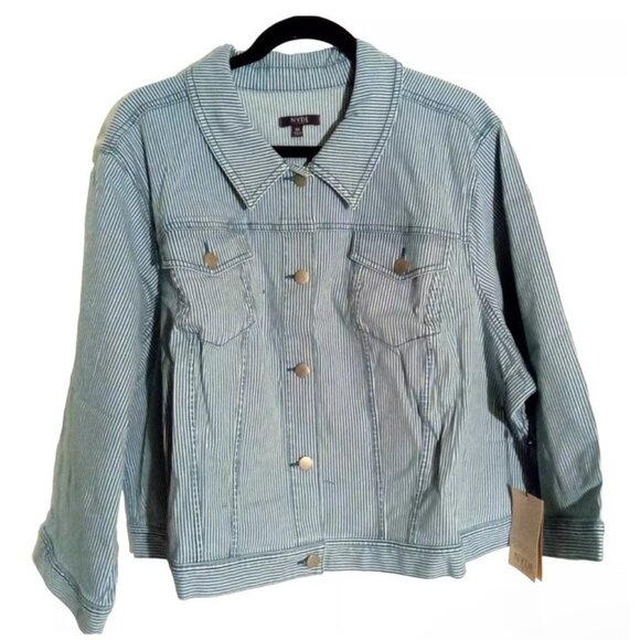 NYDJ 3/4 Slim Trucker Jacket Trella Women's Size 3X - Picture 1 of 5